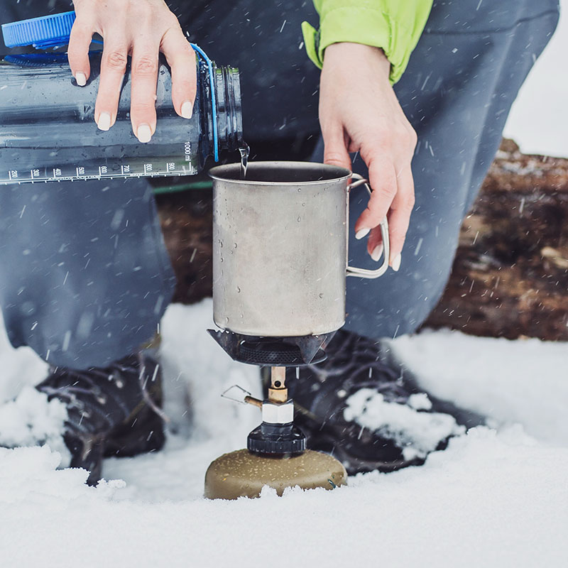 AlpinePro Backpacking Stove & Titanium Cup Bundle